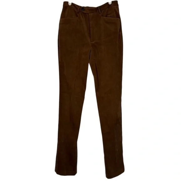 Vintage Anthropologie Women’s Brown Faux Suede High Rise Flare Pants Size 2 - Picture 3 of 10